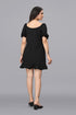 OWO THE LABEL Stylish Dress with Puff Sleeve For Women (OTLDRS2014)